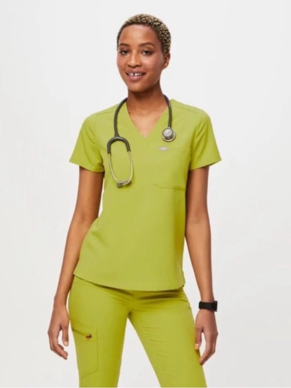 FIGS Limeade Limited Edition Scrub Set | Large Top + Large Tall Joggers | NWOT